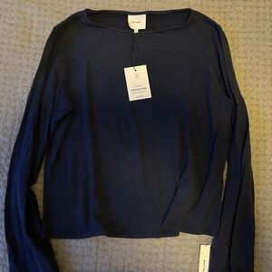 NWT Reformation Eternity Knit Top - Midnight - Size Large